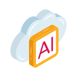 Cloud Ai, Artificial Intelligence, Cloud Intelligence, Cloud Technology, Cloud Computing, icon