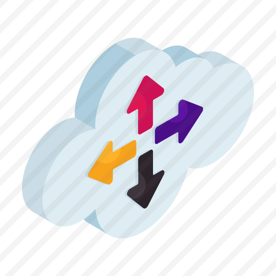 Cloud Direction Arrows, Cloud Navigation Arrows, Cloud Technology, Cloud Computing, Cloud Hosting preview