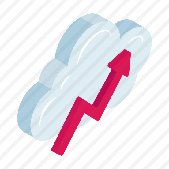 Cloud Growth, Cloud Progress, Cloud Technology, Cloud Computing, Upward Arrow preview