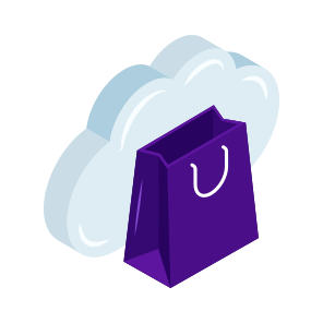 Cloud Shopping, Cloud Buying, Cloud Technology, Cloud Computing, Cloud Commerce icon