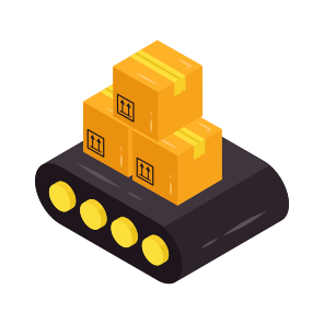 Conveyor Belt, Manufacturing Unit, Luggage Carousel, Assembly Line, Packing Belt icon