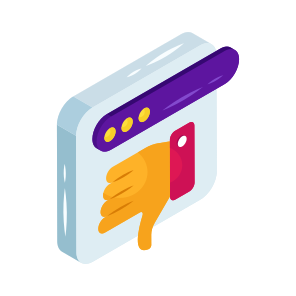 Customer Rating, Customer Review, Thumbs Down, Negative Feedback, Customer Response icon