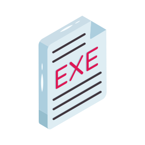 Exe File, File Format, Filetype, File Extension, Document icon