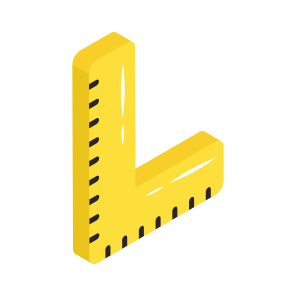 L Scale, Inches, Geometric Scale, Centimeter, Ruler icon