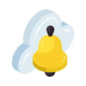 Cloud Bell, Alarm, Notification, Unseen Notification, Sound icon