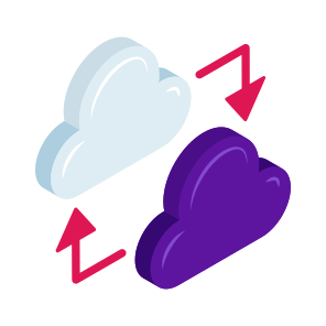 Cloud Transfer, Cloud Exchange, Cloud Technology, Cloud Computing, Cloud Sync icon