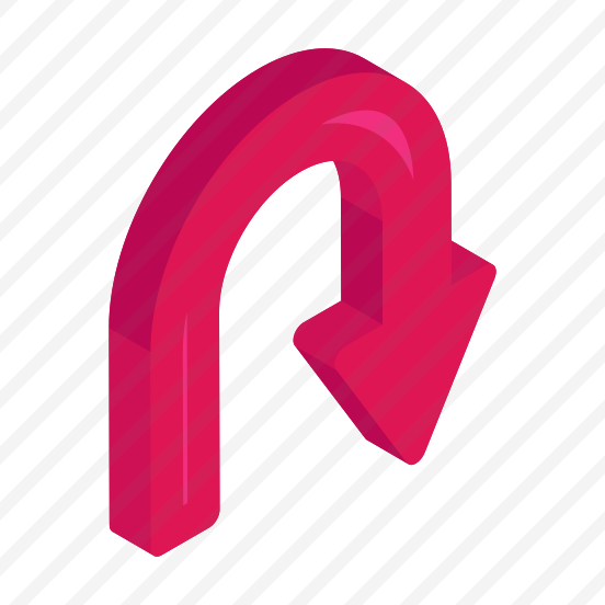 Directional Arrow, Navigational Arrow, Arrowhead, Pointing Arrow, Turn Down Arrow preview