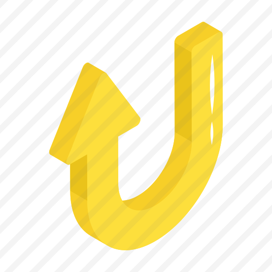 Directional Arrow, Navigational Arrow, Arrowhead, Pointing Arrow, Turn Upward Arrow preview