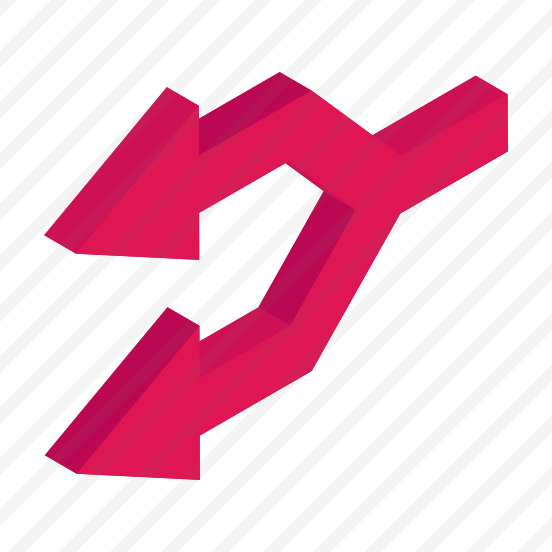 Directional Arrow, Navigational Arrow, Arrowhead, Pointing Arrow, Y Intersection preview