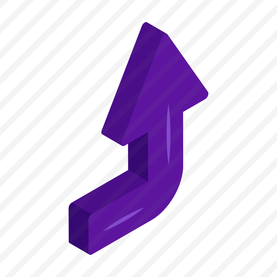Directional Arrow,turn Upward Arrow, Navigational Arrow, Arrowhead, Pointing Arrow, preview
