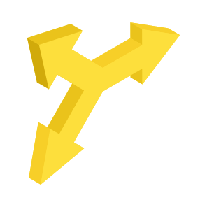 Directional Arrows, Navigational Arrows, Arrowheads, Pointing Arrows, Triple Direction Arrows icon