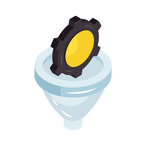 Funnel Setting, Filtration, Extraction, Conical Object, Pouring icon