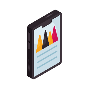 Mobile Chart, Mobile Business Data, Data Analytics, Mobile Infographic, Mobile Statistics, icon