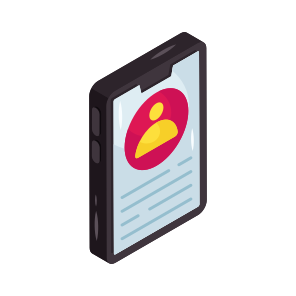Mobile Profile, Mobile Account, Online Profile, Online Account, Mobile User icon