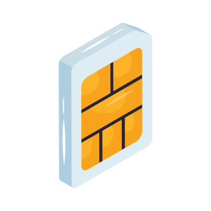 Mobile Sim, Phone Sim, Sim Card, Microchip, Smartphone Sim icon