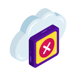 No Cloud, Stop Cloud, Cloud Unavailable, No Cloud Access, Ban Cloud icon