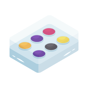 Paint Palette, Color Palette, Watercolor, Art Tool, Drawing Palette, icon