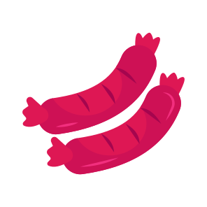 Sausages, Frankfurters, Banger, Wurst, Wiener, icon
