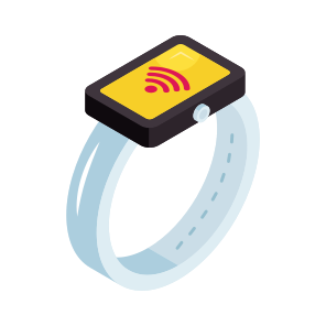 Smartwatch, Smartband, Wristwatch, Smart Technology, Wearable Tech icon