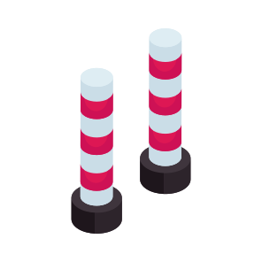 Traffic Poles, Picket, Barrier, Barricade, Hurdle, Blockade icon