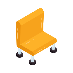 Wooden Chair, Seat, Sitting, Armless Chair, Furniture icon