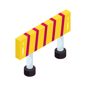 Blockade, Road Barrier, Barricade, Hurdle, Roadblock, icon