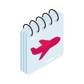 Calendar, Daybook, Datebook, Almanac, Air Travel Schedule icon