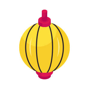 Chinese Lantern, Chinese Lamp, Hanging Decoration, Decor Accessory, Traditional Lantern icon