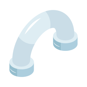 Curve Pipe, Pvc Pipe, Pipework, Polyvinyl Chloride Pipe, Plumbing Pipe icon