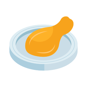 Drumstick, Chicken Piece, Leg Piece, Spicy Food, Edible icon