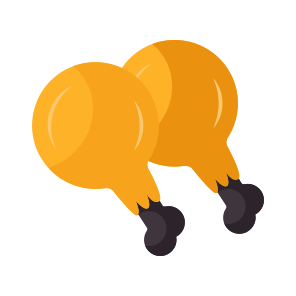 Drumsticks, Chicken Pieces, Leg Pieces, Spicy Food, Edible icon