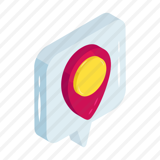 Editable Design Icon Of Chat Location preview
