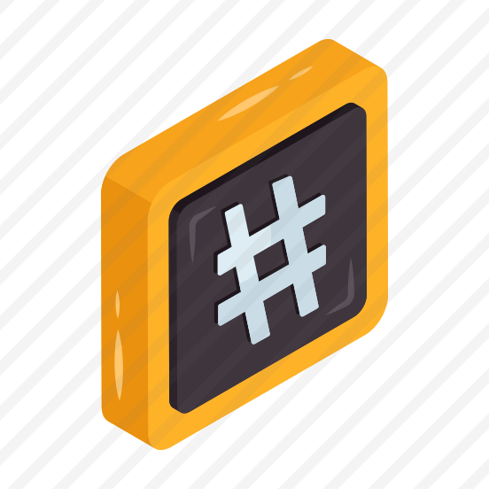 Hashtag, Octothorpe, Hash Mark, Number Sign, Number Symbol preview