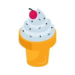 Ice Cream Cup, Ice Cream, Dessert, Sweet, Confectionery icon
