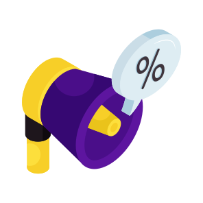 Marketing Discount, Promotion Discount, Publicity Discount, Announcement Discount, Digital Marketing icon