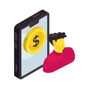 Mobile Money, Mobile Investment, Online Money, Online Cash, Online Economy icon