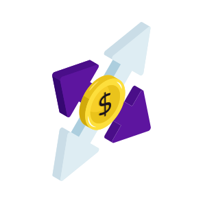Money Directions, Financial Directions, Money Flow, Financial Flow, Cash Outflow icon