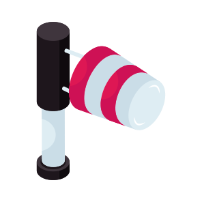 Windsock, Wind Cone, Forecast, Overcast, Meteorology icon