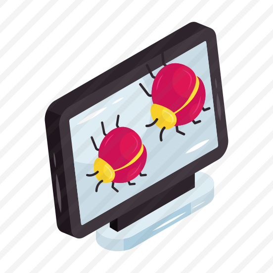 Online Bug, Online Virus, Computer Bug, Computer Virus, Infected Monitor preview