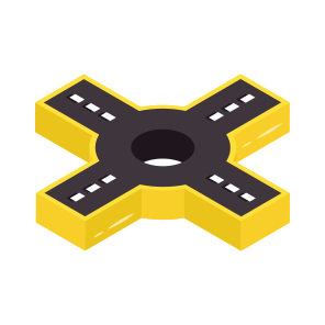 Roundabout, Roadway, Highway, Pathway, Passageway icon