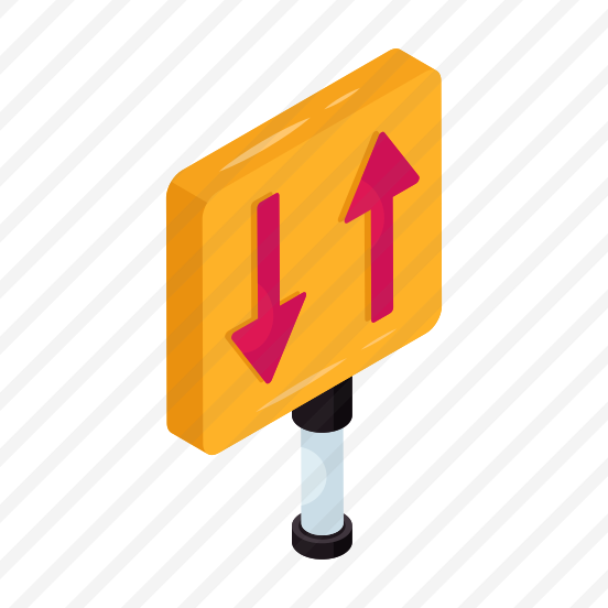 Two Way Traffic Board, Forward Roadboard, Signboard, Guideboard, Fingerboard, preview