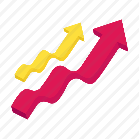 Upward Arrows, Growth Arrow, Progress Arrows, Arrowheads, Navigation Arrows preview