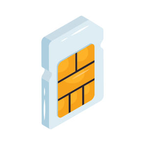 Mobile Sim, Phone Sim, Sim Card, Microchip, Smartphone Sim icon