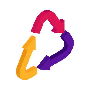 Recycle, Reprocess, Renewable, Reuse, Eco Sign icon