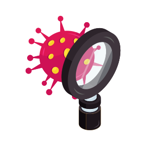 Search Covid, Corona, Coronavirus, Microorganism, Virus icon