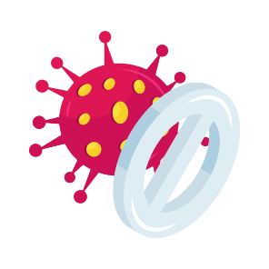 Stop Covid, Stop Corona, Coronavirus, Microorganism, Virus icon