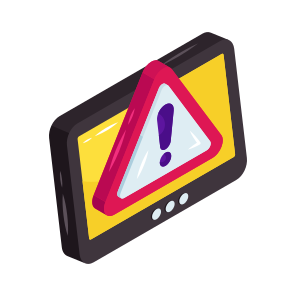 System Error, System Alert, System Warning, System Caution, Laptop Error icon