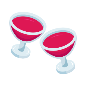 Toasting, Cheers, Champagne, Glasses, Drinks icon