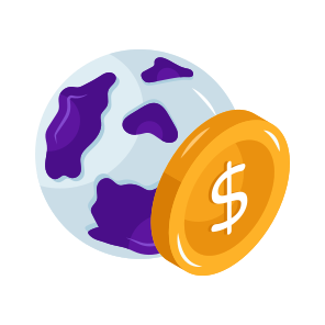 Worldwide Investment, Global Money, Global Economy, Global Investment, Global Currency icon