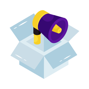 Marketing Box, Announcement Box, Campaign, Marketing Parcel, Marketing Package icon